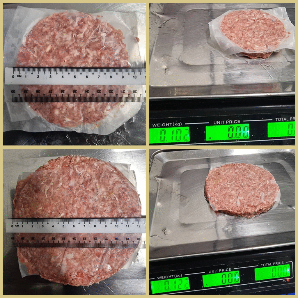 Various burger sizes